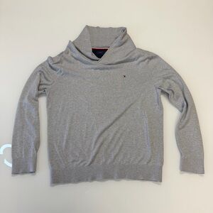 Tommy Hilfiger Light Gray Cowl Neck Sweater